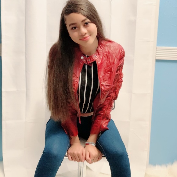 Crop leather jacket - Picture 4 of 5